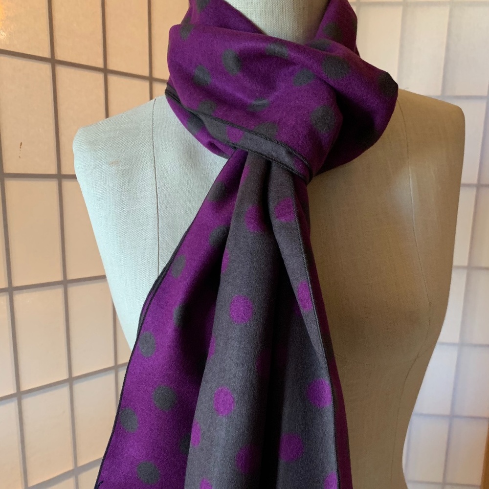 Soft gray & purple scarf